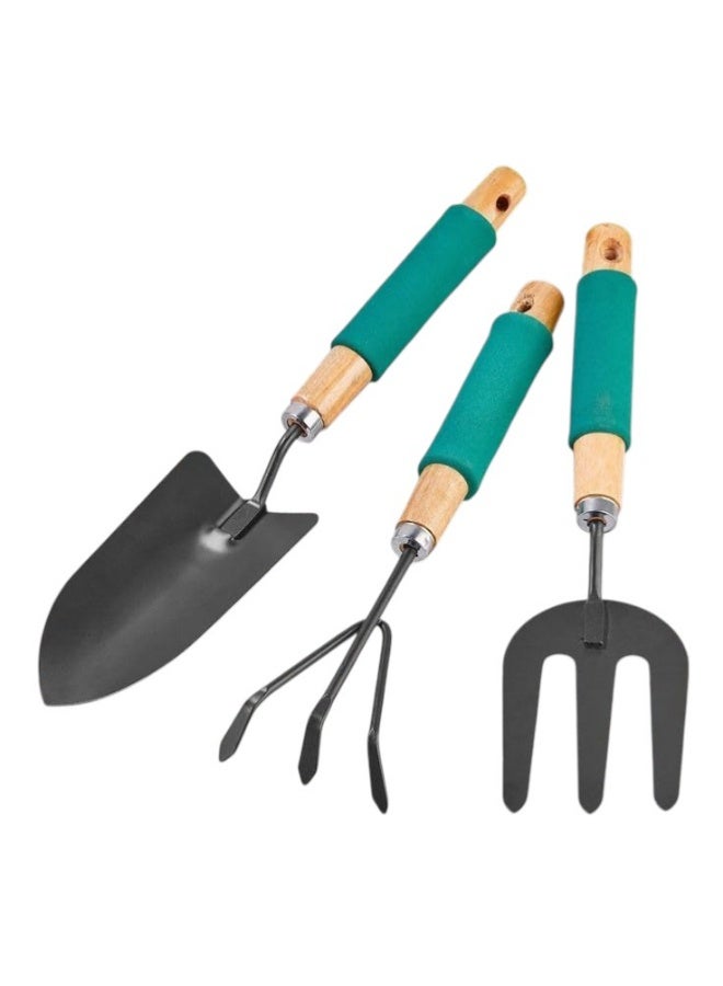 طقم أدوات الحديقة، ٥ قطع مكونه من طقم ادوات ومقص و قفازات ، أخضر وبرتقالي - Image 1